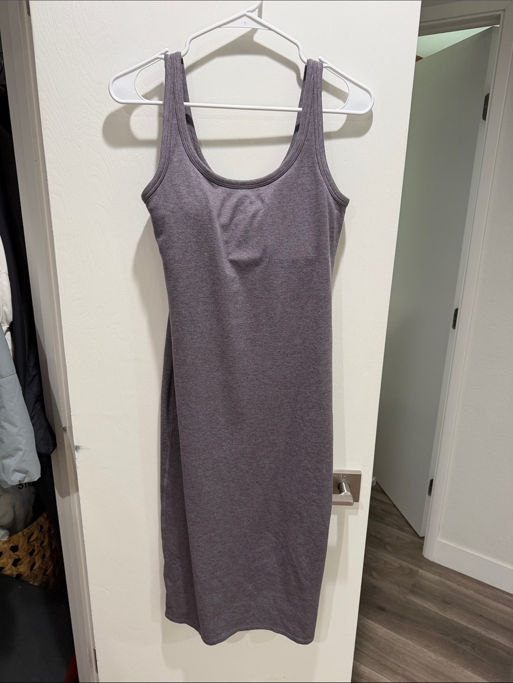 Vuori Scoop Neck Tank Midi Dress - Heather Gray